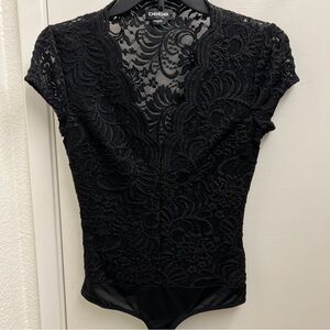 NWOT Bebe Women’s Black Lace Bodysuit XS